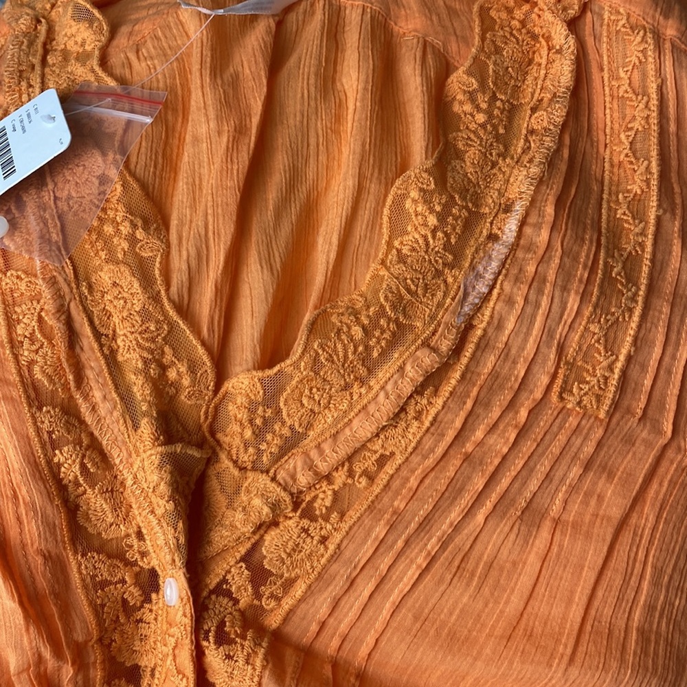 Free People Clemence Buttondown - Super Tropical Size XL - Picture 11 of 17